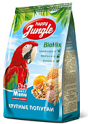 Корм для попугаев Happy Jungle Biomix, для крупных, 500 гр