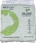 Наполнитель Medi Cat Premium, тофу, зеленый чай, 6.8 л