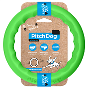 Игрушка для собак PitchDog, кольцо для апортировки, 20 см, салатовый