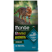 Сухой корм для кошек Monge BWild, для стерилизованных, тунец и горох, 1.5 кг