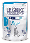 Влажный корм для кошек Lechat Excellence, для котят, тунец, пауч, 100 гр