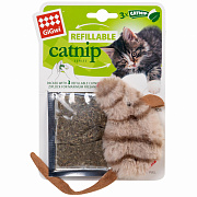 Игрушка для кошек GiGwi Catnip, Мышка с кошачьей мятой, 10 см