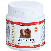 Витамины Polidex Multivitum Plus, для собак, 150 т