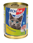 Влажный корм для кошек MonAmi, цыпленок, банка, 350 гр